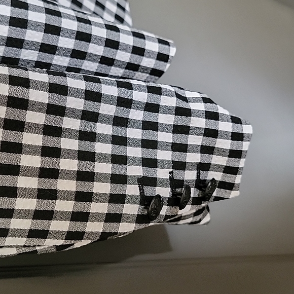 Maison d'Amelie Blazer Small  Womens Business Casual Plaid Gingham B&W New Lined - Picture 4 of 4